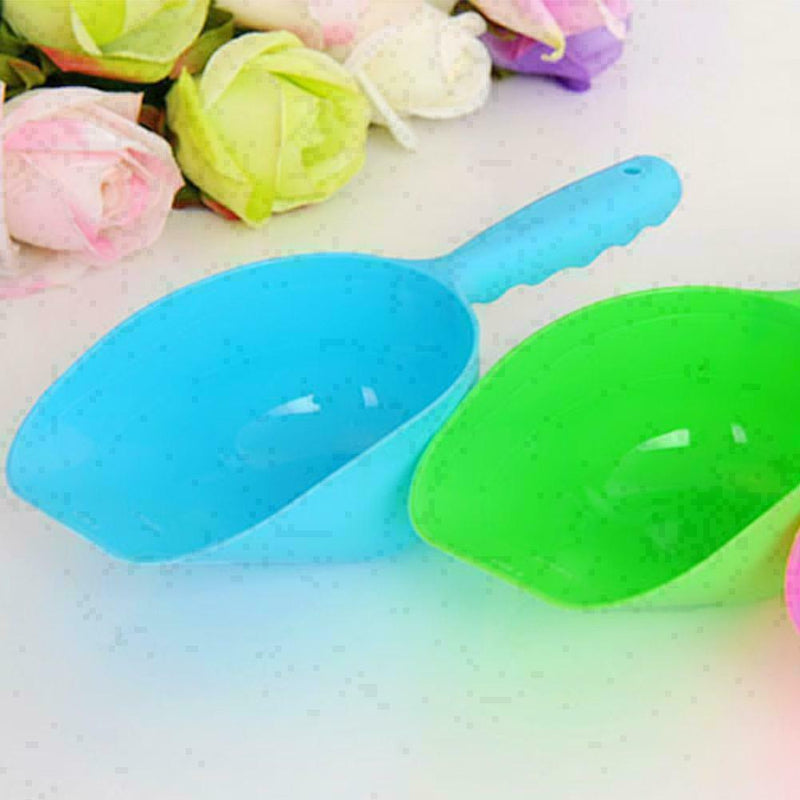 Plastic Pet Dog Food Shovel Feeder Puppy Cat Scoop Garden Tool Random Sent E1M1