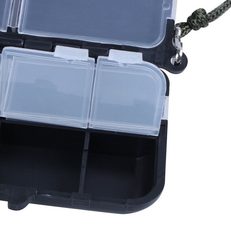 Portable 9 Compartments Fishing Lures Box Spoon Hooks Baits Tackle Hook Cas