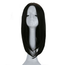Women Silky Black Straight Bobo Hairstyle Middle Parted Wig Hairpiece