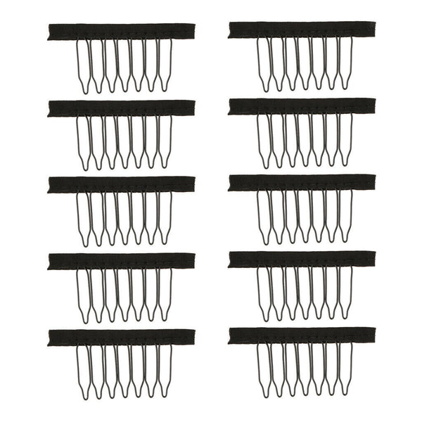 10pcs Wig Combs Set Very Convenient for Your Lace Wig Cap Black Comb Tool