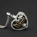 1PC Heart MOM Urn Pendant Cremation Ashes Memory NecklaceBX