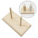 Wood Thread Stand Rack Organizer 2 Spool Cone Machine Sewing Storage Holder