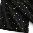 Summer Women Loose T-shirt Star Print Sequin Short-Sleeve TopsÃ¯Â¼Ë†Black) (XL) A