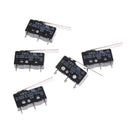 5Pcs Micro Limit Switch Long Lever Arm Subminiature SPDT Snap Action OZ
