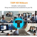 720P HD Webcam with Built-in Microphone 1280 x 720p USB Driver Free PC Camera