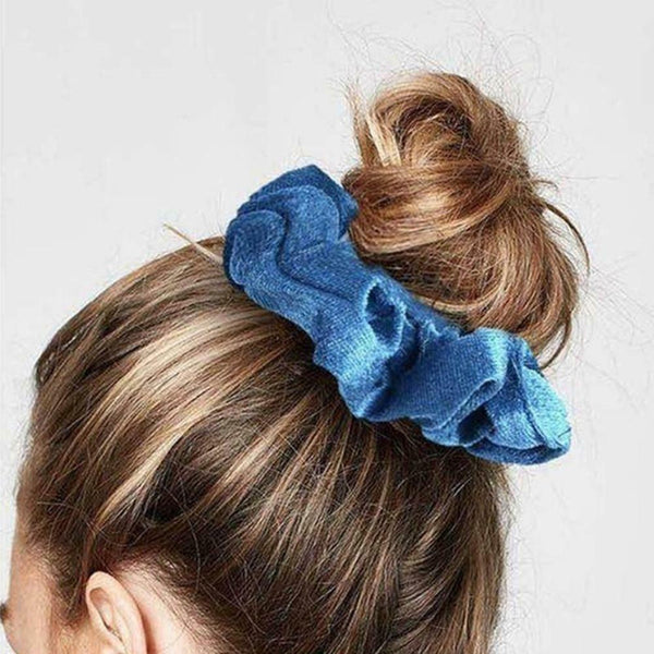 6pcs Velvet Scrunchies Women Elastic Hair Rings Ponytail Holder (Style 4)