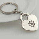 Fashion Lover Heart Rhinestone Inlaid Key Ring Chain Wallet Bag Car Keychai