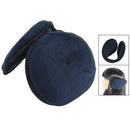 Men Women Dark Blue Fleece Pad Winter Warming Ear Warmer Back Earmuffs