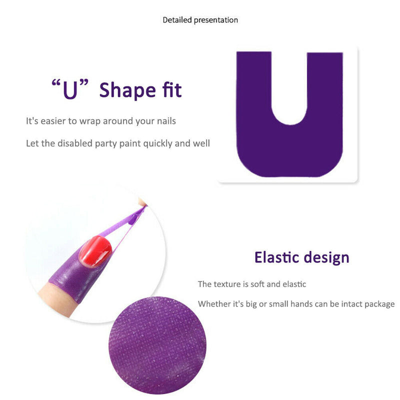 U-shape Spill-proof Nail Polish Varnish Protector Stickers Peel Tape Random