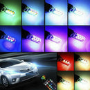 2* T10 W5W 5050 RGB Remote Control Car LED Light 6SMD Colorful Side Light Bulbs