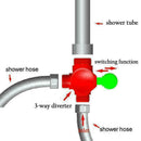 3-Way Bathroom Chrome Diverter T-adapter Valve For Shower Arm Mounted O3L4 P3U6