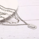 Cross Pendant Metal Long Chain Punk Necklace Fashion Women men JewelryGifts- OZ