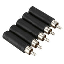 5x 6.35mm 1/4 inch Mono Female Jack to RCA Male Plug Audio Adapter Cable Co B6U3