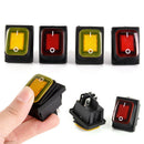 Waterproof 4 Pin 12V LED Rocker Toggle Switch Momentary Car Boat Marine On-of ï¼D