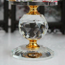 Glass Block Lotus Flower Metal Candle Holders Feng Shui Home Decor Big TealiS7Q8