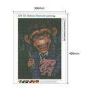 5D DIY Full Drill Diamond Painting Monkey Animal Cross Stitch Embroidery