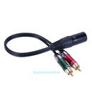 3 Pin XLR Male to 2 RCA Male Cable Audio Adapter Cable Metal Connector