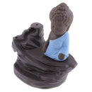 Little Tathagata Backflow Smoke Cone Incense Burner Holder Buddhism Blue