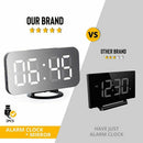 Digital alarm clock - stylish led clock with the USB port, a huge display,  I9T5