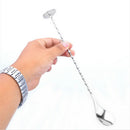 Cocktail Drink Mixer Stainless Steel Stirring Mixing Spoon Ladle Bar Puddler MO