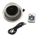 Stainless Steel Cups Drink Holder w/ LED Light & Drain for Marine Boat RV Yacht