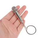 Simulation microphone keychain creative gift personalized car bag pendantB Ew