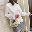 Summer Beach Women'S Woven Bag Handmade Shoulder Bag Rattan Tote Purse Bag  G4W8
