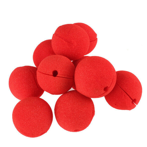10 PCS Party Sponge Ball Red Clown Magic Nose for Halloween Masquerade Ball