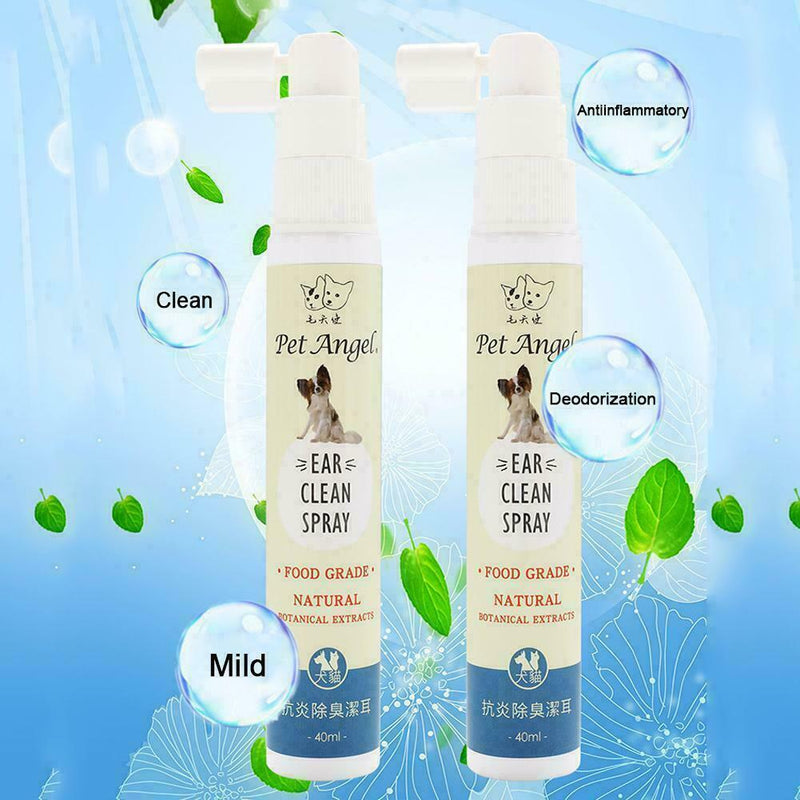 40ml Pet Cat Dogs Ear Cleaning Supplies Prevent Ear Anti-inflammatory Spray Z4K0