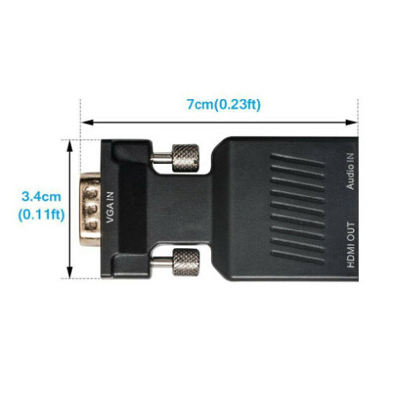 1080P VGA male to HDMI female adapter converter with USB audio cableU2 JC,a