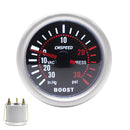 2in 52mm Turbo Boost Gauge Kit 0-30PSI Led Car Pointer Display Smoke Lens Holder