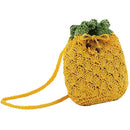 Mini Handbag Woven Pineapple Bag Straw Cross-Body Bag Weave Summer Beach Tr K5Y1