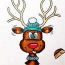 2pcs DIY Cute Christmas Elk Deer Stamp Metal Cutting Die Silicone Seal (C) A