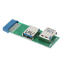 Motherboard 20-Pin Header To Dual USB 3.0 Female