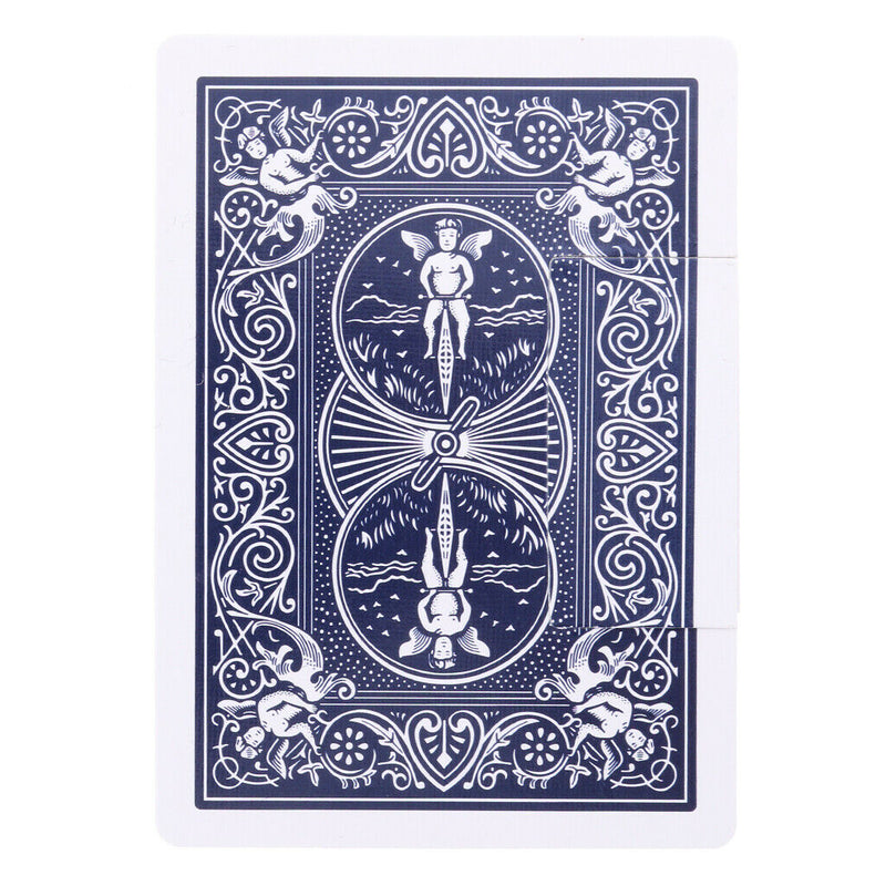 Durable Bitten and Restored Card Poker Close up Magic Kits Gimmick Props Blue or