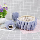 3Pcs/set Winter gray soft warm plush car steering wheel cover handbrake coversH6