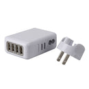 2.1A 4-Port USB Portable Travel AC Plug Home Wall Power Adapter Charger US