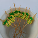 100pcs Fruit Toothpicks Bamboo Cocktail Picks for Bar Wedding Barbecue Party