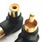 10Pcs RCA right angle adapter plug M/F male to female 90 degree elbowÃ‚Â Brass