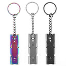 150db Pocket Stainless Steel Outdoor Double Tube High Decibel Survival Whistle