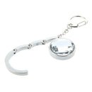 Round Rhinestone Purse Handbag Hanger Hook Folding Hanger Holder Keychain S5H6