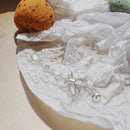 Body jewelry for girls, transparent heart twirl zirconia, navel ring belly