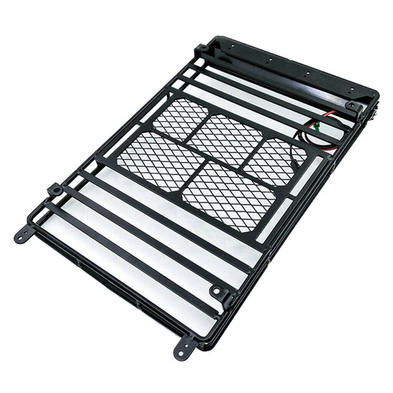 1:10 Scale Metal Roof Rack + Bright LED Light Bar for Axial SCX10 Jeep Wrangler,