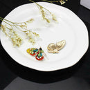 Rhinestone Earrings Girl Colorful Butterfly Stud Earrings Women Wedding Jewelry