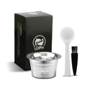 Refillable Coffee Capsule Cup For TCHIBO Cafissimo Reusable Filter Pod +brush