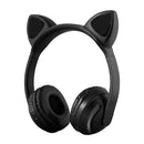 Kids Headphones Over Ear - Cat Ear Wireless Stereo Gaming Headset with LED