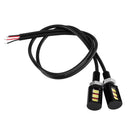 2x White Car Motorcycle 3 LED 6000K Number License Plate Light Screw Bolt Lamp