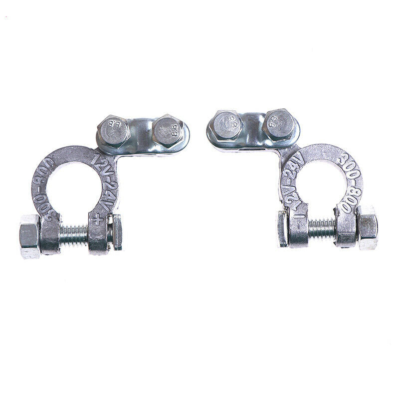 2Pcs Car Battery Connector Post Battery Terminal Pile Cap Charging ClampB Ew
