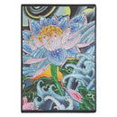 DIY Lotus Special Shaped Diamond Painting 50 Pages A5 Sketchbook Notebook