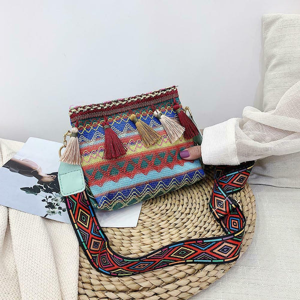 Ethnic Tassel Shoulder Messenger Handbags Women Knitting Crossbody Bags (3)